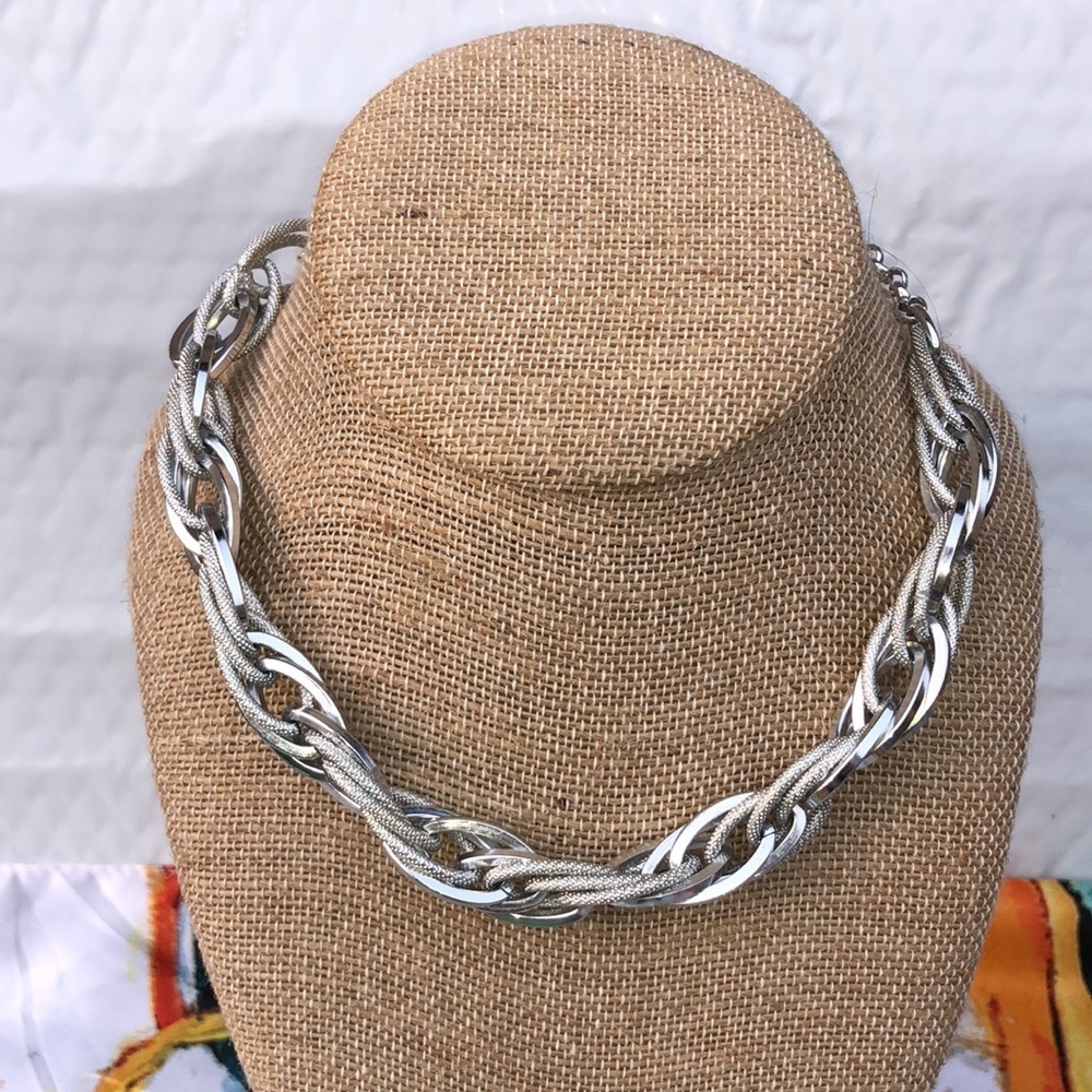 Set of 2 Germany Vintage Aluminum Metal Lovely Choker Necklace and Brace…